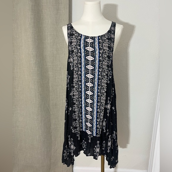 Free People Other - Women’s Free People Intimately Free Dress/Tunic Black/Blue/White Size Large